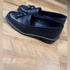 Rare Dr. Martens Favilla Pebbled Leather Tassel Loafers - Black Size 8